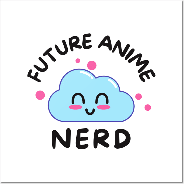 Anime Nerd Kids Kawaii Manga Cloud Wall Art by Foxxy Merch